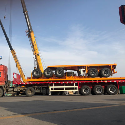 Container CIMC 20ft Container semi-remorque à lit plat avec verrouillage de 12 pouces