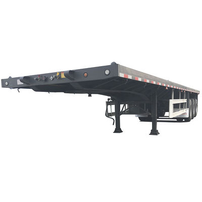 12400*2500*1580mm, 12400*2500*1580mm CIMC 3 essieux conteneur à plat semi-remorque 60 tonnes