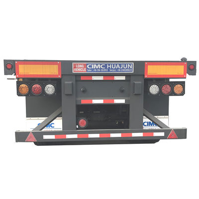 12400*2500*1580mm, 12400*2500*1580mm CIMC 3 essieux conteneur à plat semi-remorque 60 tonnes