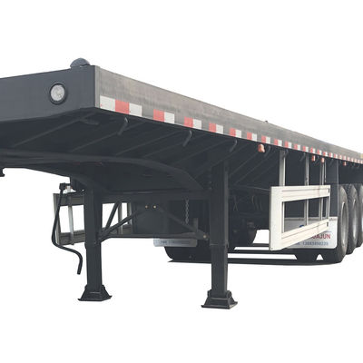 12400*2500*1580mm, 12400*2500*1580mm CIMC 3 essieux conteneur à plat semi-remorque 60 tonnes