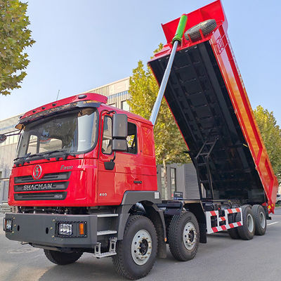12 Numéro de virage vers l'avant Shacman 8X4 F3000 Camions de décharge pour machines lourdes Cabine plate