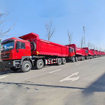 12 Numéro de virage vers l'avant Shacman 8X4 F3000 Camions de décharge pour machines lourdes Cabine plate
